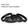 36 Pieces Inspirational Silicone Bracelets Motivational Rubber Wristbands Stretch Rubber Bracelets for Men and Women