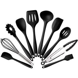 Cooking Tool Sets - 10pcs Set Non Stick Ware Silicone Heat Resistant Cooking Utensils Baking Sets Red Black - Cooking Tool Sets Cooking Tool Sets Kitchen Ware Cook Kitchenware Silicon Utensil