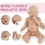 Vollence 23 inch Realistic Reborn Baby Dolls That Look Real,Not Vinyl Material Dolls,Solid Full Silicone Body Baby Dolls,Handmadelifelike Newborn Baby Dolls - Boy