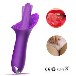 Clitoral Vibrators, G Spot Clit Nipples Massager Waterproof Rechargeable Clitoris Stimulator with 10 Intensities Modes, SXOVO Vibrate Masturbation Dildo Adult Sex Toys for Couples, Solo, Women Orgasm