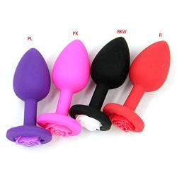 Guiseniour Back Trainer Silicone Rose Plugs Stimulation for Starter Beginner Men Women Have Fun Adult Toys