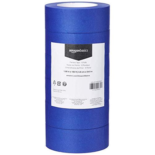 AmazonBasics Painters Tape, 1.88" x 180, 6 Rolls