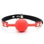 Alwaysuc 3PCS Soft Silicone Ball Gag - The Beginner Gifts for BDSM Fetish Sexy Bondage Restraints (Red,Black and pink)