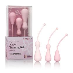 CalExotics Inspire Weighted Silicone Kegel Training Kit ? Hands Free Pelvic Floor Weight Exercise - Waterproof Sex Toys For Couples ? Pink