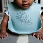 Simka Rose Silicone Bib - Waterproof Baby Bibs for Girls and Boys - Perfect for Babies and Toddlers - Easy to Clean Feeding Bibs - Set of 3 (Grey/Olive/Lavender)