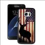 Samsung Galaxy S7 Case with American Flag Pattern Whimsical Design Bumper Black Soft TPU and PC Protection Anti-Slippery &Fingerprint Case for Samsung Galaxy S7