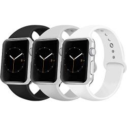 iGK Sport Band Compatible with Apple Watch 38mm 40mm 42mm 44mm, Soft Silicone Sport Strap Replacement Bands for iWatch Apple Watch Series 5, Series 4, Series 3, Series 2, Series 1