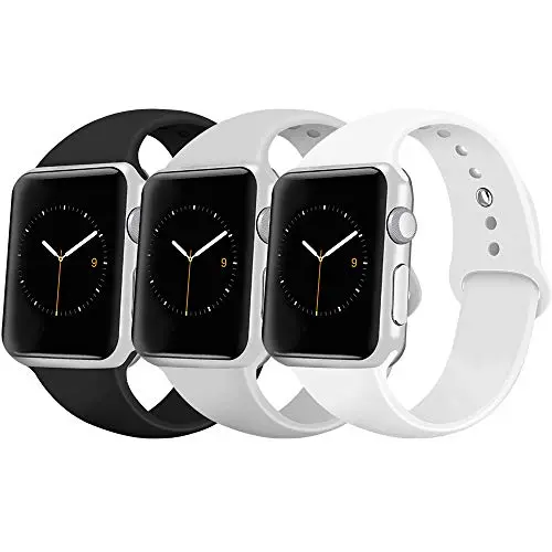 iGK Sport Band Compatible with Apple Watch 38mm 40mm 42mm 44mm, Soft Silicone Sport Strap Replacement Bands for iWatch Apple Watch Series 5, Series 4, Series 3, Series 2, Series 1