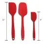 Viivl 3-piece silicone spatula set for basic kitchenware, non-stick cooker, rubber spatula set (2 large and 1 small), high temperature resistant spatula, suitable for red dishwasher-baked tableware