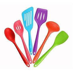 silicone kitchen heat-resistant baking cooking kitchenware set, safe and healthy non-stick pan (set of 6)