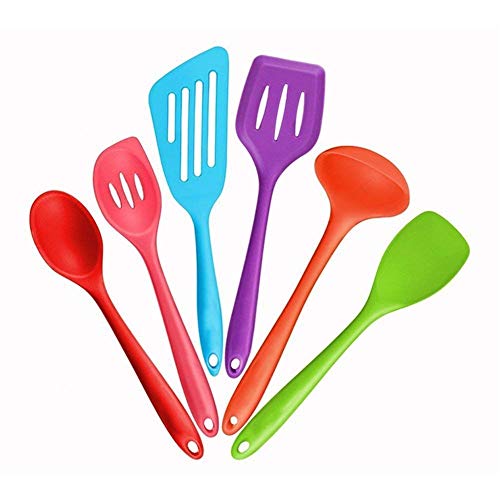 silicone kitchen heat-resistant baking cooking kitchenware set, safe and healthy non-stick pan (set of 6)
