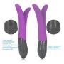ON Sale Deal Purple Vibrators Electric Massager Multi-Speeds Silicone Dual Motors Body Massage USB Recharge Vibration Sex Toys (Purple)