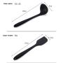HUShjsd Silicone Kitchenware Set Of 10, Non-stick Kitchenware Set Cooking Spoon Set Kitchenware，spatulas Silicone Heat Resistant,Black