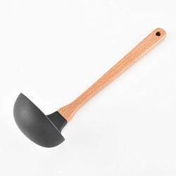 Wooden Handle Silicone Kitchenware 8-Piece Set Eight-Piece Kitchen Tool Set,Black