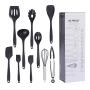 Yuybei-Home Silicone kitchenware 10 Pieces Silicone Cooking Utensils Kitchen Utensil Set Cooking Tools for Nonstick Cookware Includes Tongs Turner Whisk and More Nonstick Heat Resistant Tools