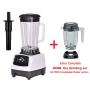 3Hp 2200W Heavy Duty Commercial Grade Blender Mixer Juicer High Power Food Processor Ice Smoothie Bar Fruit Blender,White Extra Dry Jar,Eu Plug
