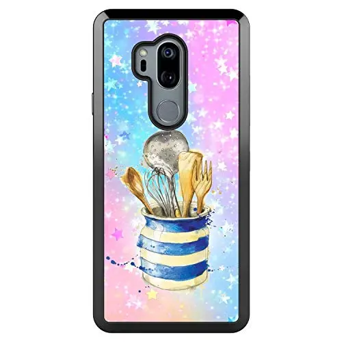 LG G7 ThinQ Case,Flexible Soft TPU Cover Shell,Slim Silicone Black Rubber Non-Slip Durable Design Protective Phone Case for LG G7 ThinQ -Kitchenware