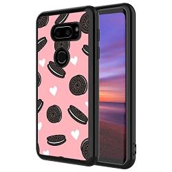 LG V30 ThinQ Case,Flexible Soft TPU Cover Shell,Slim Silicone Black Rubber Non-Slip Durable Design Protective Phone Case for LG V30 ThinQ -Biscuits