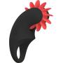 Repeated Charge Full Silicone Vibrating Cock Ring with 12 Pieces of Soft Tongue - Waterproof Rechargeable Penis Ring Vibrator-1500 r / min - Sex Toy for Male/Female or Couples