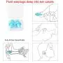 2 Pairs Reusable Silicone Ear Plugs - NRR 32, Waterproof, Hypoallergenic - Ultra Comfortable Noise Reduction Earplugs for Sleeping, Swimming, Concerts and Airplanes (earplugs 2 Set) (Blue and Green)