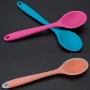 HOT - Spoons - Home Use Mini Silicone Soup Spoon Colorful Heat Resistant Spoons Kitchenware Cooking Tools Utensil Color Random - by Garlic - 1 PCs