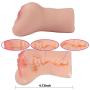 Lifelike Realistic Soft Silicone Female Self-Timer Gift Mens Torso Doll Female Adult Toy (Meat)
