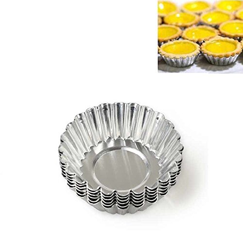 10Pcs Cake Cupcake Egg Custard Baking Cup Mold Round Cup Cake Mold Tool Bakeware Cupcake Egg Tart Mold Baking Pastry Tools