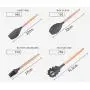JunbosiKitchenware 9-Piece Silicone Kitchenware Non-Stick Special Silicone Shovel Kitchen High Temperature Cooking Spoon Shovel Tool