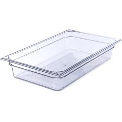 Carlisle 10201B07 StorPlus Full Size Polycarbonate Food Pan, 4" Deep, Clear