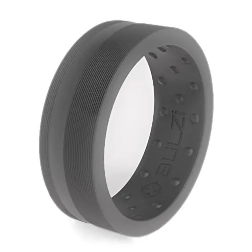 BULZi Wedding Bands, Massaging Comfort Fit Premium Silicone Ring with Airflow, Men’s and Women’s Rings, Breathable Flexible Work Safety Design
