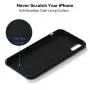 iPhone X Silicone Case, XSHNUO Liquid Silicone Gel Rubber Ultra Thin Case with Soft Microfiber Cloth Lining Cushion for iPhone X (2017) 5.8 inch (Black)