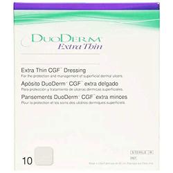 Convatec DuoDERM CGF Extra Thin Dressing 4&quotx4", 10Pack Bundle with 2 Alcohol Wipes