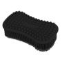 ELFRhino Bath Sponge 2 in 1 Silicone Shower Brush Natural Bristle Massager Brush Gentle Scrub Skin Exfoliation For Face and Body Massage Nubs Improve Cellulite Black