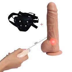 Stráp?n Toy Silicone Massager Extremely Life-Like, Strong Power 20 Speeds Remote Control