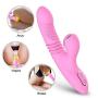 USB Rechargeable Handheld Sucking Wand Massager with Heating Function Waterproof Silicone Powerful Wireless 3 in 1 Vibrating and Sucking Modes Vibrant Toy(Pink)