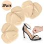 3 Pairs Suitable for Womens Shoes Bone Pads, Foot Pads, Ball Insoles, Front Insoles with High Heels and Comfortable. The Non-Slip, Reusable Foot Pad and Insole Can Relieve Pain Throughout The Day