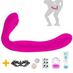 Massage Toy Silicone Waterproof USB Rechargeable Design 30 Mode Hight Speeds Real Body Shaking Experience Massage Toy (Pink)