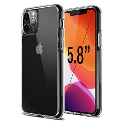 Trianium Clarium Series Designed for Apple iPhone 11 Pro Case (2019, 5.8"), TPU Cushion Frame Protection Case and Hybrid Rigid Backing Cover (Work with Most Screen Protector) - Clear