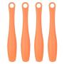 Craig 4pcs Plastic Kitchen Tongs BBQ Tongs Utility Tong Cooking Utility Tong Orange