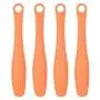 Craig 4pcs Plastic Kitchen Tongs BBQ Tongs Utility Tong Cooking Utility Tong Orange