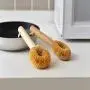 Honoen 5 Dishwashing Brush, Robust Construction, Durable, Effective Scrubbing of Dirt,Easy to Remove Jammed Food, Suitable for Cast Iron Frying Pan