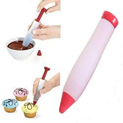 Bpretty Pastry Cream Chocolate Decorating Syringe Silicone Plate Paint Pen Cake Cookie Ice Cream Decorating Pens Color:Multicolor