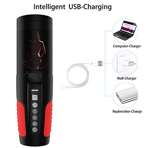 Funny Six Toys for Man USB Rechargeable, Medical Silicone,Adullt Toy Automatical Piston Telescopic Rotation Handsfree 7 Modes 7Speeds Oral S(exy for Men sex Toy - Sexy Underwear Sleeve Stroker, Wate