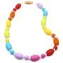Sensory Chew Necklace for Girls Boys Kids, Silicone Chewy Jewelry Necklace for Baby Teething Chewing Biting Autism or Special Needs, Oral Motor Chewable Toys Reduce Anxiety