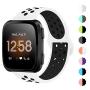 NANW Bands Compatible with Fitbit Versa/Versa 2/Versa Lite Small Large,Soft Silicone Replacement Band for Versa/Versa 2,Air Hole Wristband Strap for Women Men