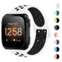 NANW Bands Compatible with Fitbit Versa/Versa 2/Versa Lite Small Large,Soft Silicone Replacement Band for Versa/Versa 2,Air Hole Wristband Strap for Women Men