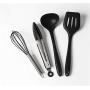 Kitchen Utensil Sets Silicone Kitchenware 10 Piece Nonstick Cookware Set Kitchen Tools Baking Utensils,Black