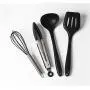 Kitchen Utensil Sets Silicone Kitchenware 10 Piece Nonstick Cookware Set Kitchen Tools Baking Utensils,Black