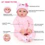 CHAREX Realistic Baby Doll, 22 Inches Real Baby Doll Reborn,Weighted Reborn Newborn Sleeping Doll