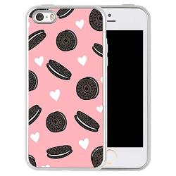iPhone SE 5s 5 Case,Flexible Soft TPU Cover Shell,Slim Silicone Black Rubber Non-Slip Durable Design Protective Phone Case for iPhone SE 5s 5 -Biscuits